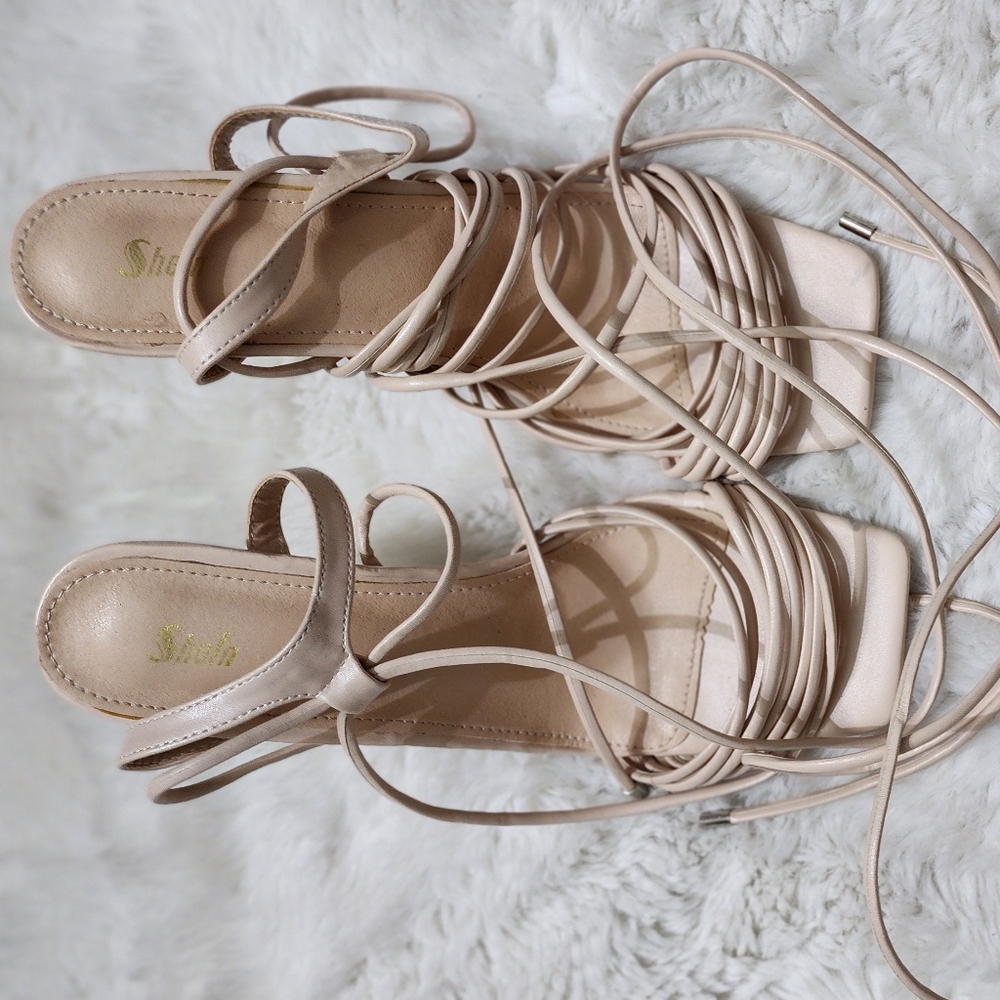 Shein Strappy Nude Heels
